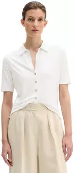 Marc O'Polo Kurzarm-Jerseybluse (90616446) grey white