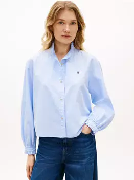 Tommy Hilfiger ESS Poplin Regular L/S Shirt (WW0WW47169) mid blue