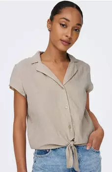 Only Thyra Kurzarmbluse (27684662) oxford tan