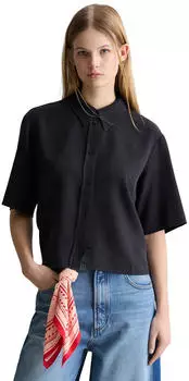 Marc O'Polo Crop-Bluse Relaxed (5000008068) blue depths