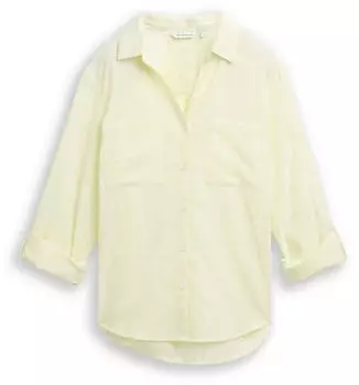 Tom Tailor Bluse mit Brusttaschen (1035247) soft lemon