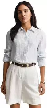 GANT Reg Linen Striped Shirt (4300621) light blue