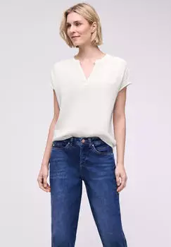Street One Blusenshirt Musselin-Qualit&auml;t Wei&szlig; (A34645610108)