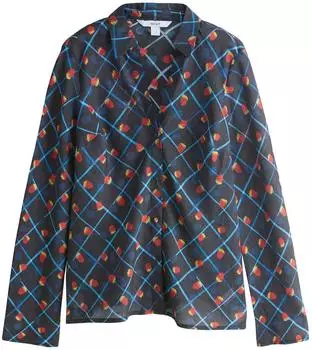 Next Fashion Classic Bluse navy/gelb/rot