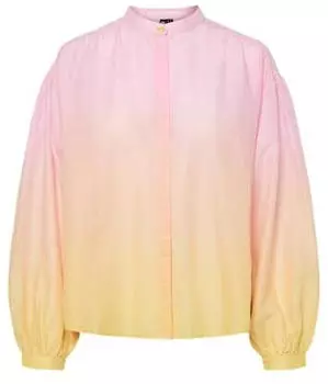 Pieces Pcbrynne LS Shirt / Pcbibiane LS WVN Shirt (17163481) rosa