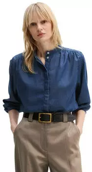 Marc O'Polo Jeansbluse aus Leinen-Mix (58040641) dunkelblau