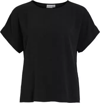Vila VIJosa Blusenshirt mit Rundhals (14101663) black beauty