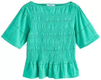 Next Fashion Bluse mit Schnürung vorne grün