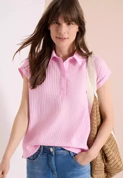Cecil Kurzarmbluse mit Knopfleiste light blush rose