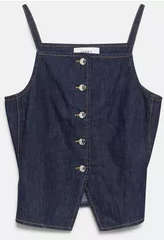 Comma Top aus leichtem Denim blau (2180654.59Z8)