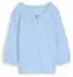 Tom Tailor Shirt-Bluse mit Streifen, Normale Passform (1050842) hellblau/weiß