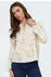 Only Onljeona L/S Tie AOP Top WVN Bluse (15372496) gelb/lila/offwhite