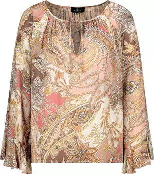 Monari Bluse Paisley Print Allover Regular Fit (410570) mocca gemustert