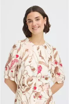 Fransa FRFLORA TEE 4 Kurzarmbluse (20617788) savannah floral