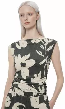 No Matter What Blusentop Slim Fit beige/anthrazit