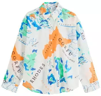 Next Fashion Bluse Loose Fit creme/türkis/aqua/orange
