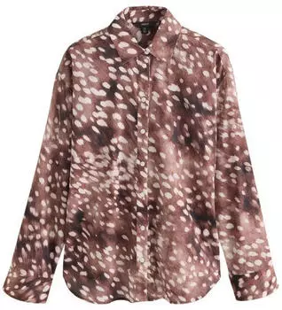 Next Fashion Chemisier Bluse Loose Fit (W1419018) creme/braun/mokka