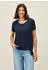 Cecil Shirtbluse mit Knotendetail und Elastiksaum (52033119) urban navy blau
