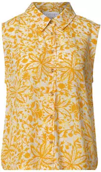 Street One Top mit Kragen und floralem Muster Gelb (F32534237844)
