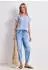Street One Blusenshirt mit Hemdkragen und Elastiksaum Blau (A34676517501)