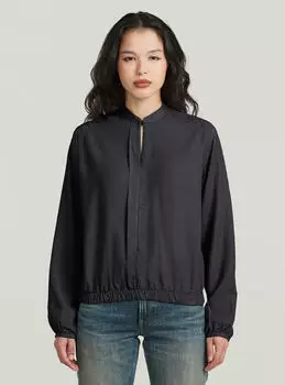 G-Star Stand Up Collar Shirt Langarmshirt (D29093-E393) dark black gd