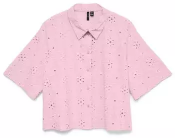 Vero Moda VMELIZA SHORT 2/4 SLEEVE SHIRT WVN NOOS Kurzarmbluse (10342754) pink a boo