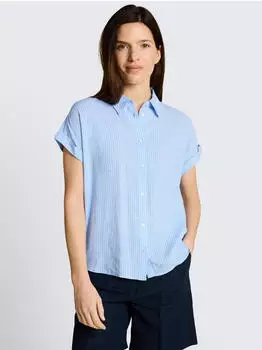 Tom Tailor 1049799 Hemdbluse Regular Fit fjord blau irregular stripe