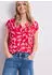 Street One Printed T-Shirt mit Knopfleiste (325315) salsa red