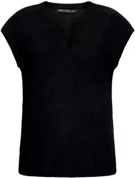 Betty Barclay Basic Shirt mit V-Ausschnitt schwarz
