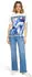 Betty Barclay Kurzarmbluse mit Schleifenknoten (39326757) patch cream/blau/weiß