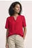 Street One Kurzarm Bluse mit Split Neck und Knöpfen Rot (A34664217504)