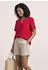 Street One Kurzarm Bluse mit Split Neck und Knöpfen Rot (A34664217504)