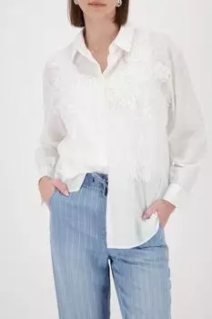 Monari Bluse mit Blumenmuster cream