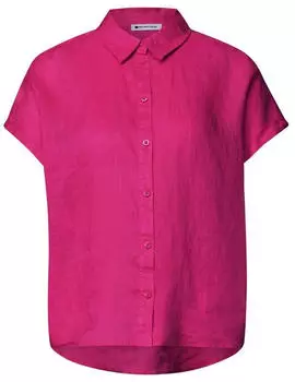 Street One Dropped Shoulder Leinen-Bluse magenta dream