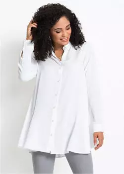 bonprix Long Sleeve Blouse A-Line (92403395) weiß