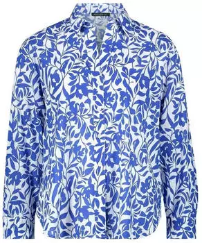 Betty Barclay Long Bluse Langarm (39584364) wei&szlig;/blau