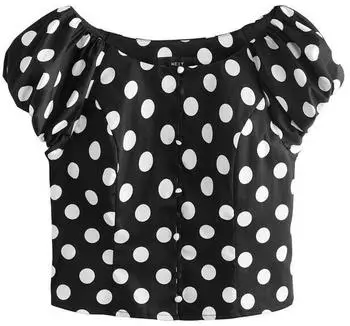 Next Fashion Bluse Slim Fit schwarz/weiß