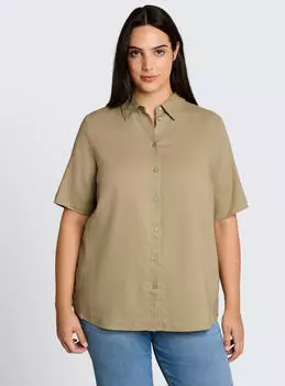 Tom Tailor 1049799 Hemdbluse Regular Fit silver olive