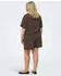 Only CAREVALOU METTA 2/4 KNOT SHIRT WVN Kurzarm-Bluse mit V-Ausschnitt (98456104) chocolate martini