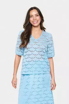 Saint Tropez Poline Bluse himmelblau