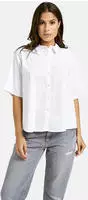 Smith & Soul Damen Bluse Kurzarm White, XXL
