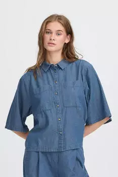 ICHI Aurora Bluse (20123831-200928) blue denim