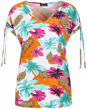 GOLDNER Blusenshirt mit floralem Print bunt/gemustert