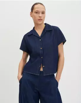 someday. ZONDRA Bluse in Jeansoptik (10566013180441) dunkelblau