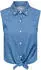 Only ONLBRIAR S/L Pearl Knot Shirt DNM Bluse (15371175) medium blue denim