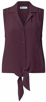 Street One Blusentop mit Bowling-Kragen und Knoten Rot (A34673217820)