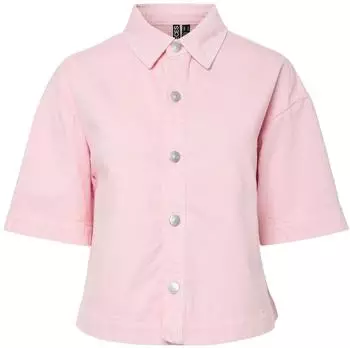 Pieces PCSky Denim Bluse mit Wascheffekt roseate spoonbill