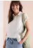 Cecil Short sleeve blouse with button placket vanilla white