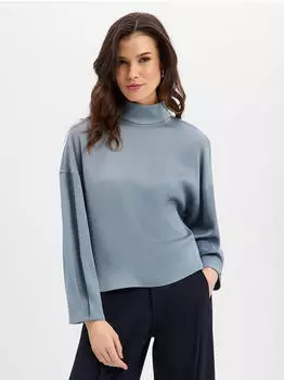 DRYKORN ALARIA Blusenshirt mit Stehkragen (811706000200400) blaumeliert