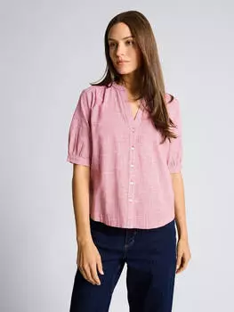 Tom Tailor 1049798 Klassische Bluse Regular Fit melone/offwhite